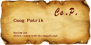 Csog Patrik névjegykártya