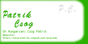 patrik csog business card